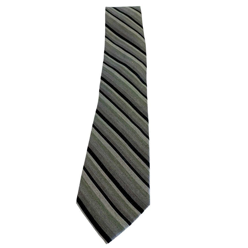 AWEARNESS Kenneth Cole black gray stripe 62 % silk 19 % viscose length 30 inch